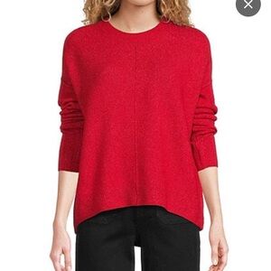 a.n.a Women's Vibrant Red Crew Neck Sweater